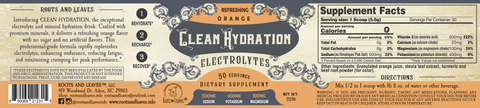 Clean Hydration Electrolytes- Orange