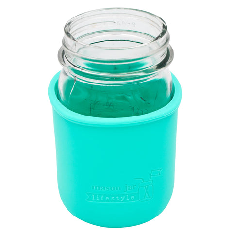 Silicone Sleeve for Regular Mouth Pint 16oz Mason Jars