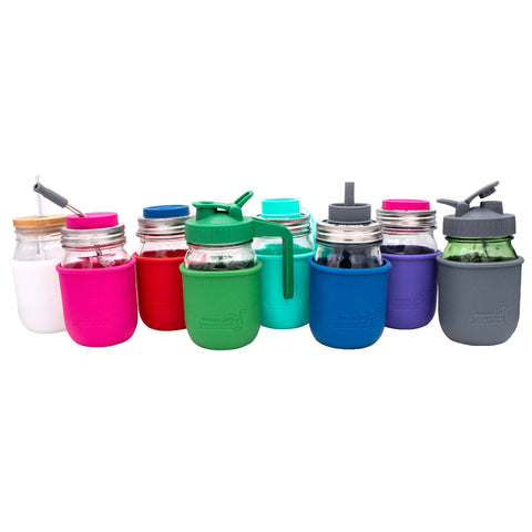 Silicone Sleeve for Regular Mouth Pint 16oz Mason Jars
