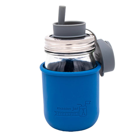 Silicone Sleeve for Regular Mouth Pint 16oz Mason Jars