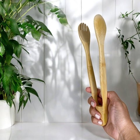 12" Bamboo Serving Tong
