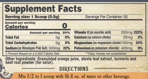 Clean Hydration Electrolytes- Orange