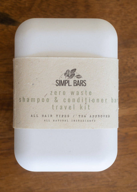 Zero Waste Shampoo + Conditioner Travel Kit