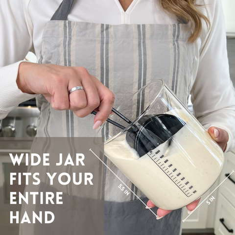 Sourdough Starter Kit with 50oz Glass Jar, Spatula & More
