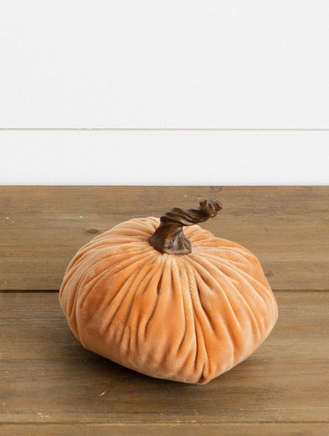Orange Velvet Pumpkin | Small