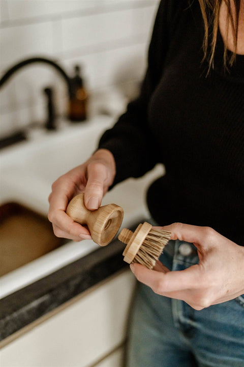 Replaceable Headed Pot Scrubbing Brush