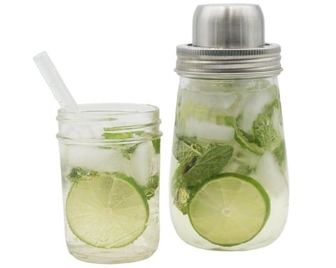 Mason Jar Cocktail Shaker Lid