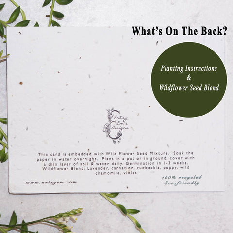 Bloom & Toast Wedding Wildflower Seed Paper Card