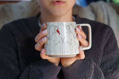Cardinal In The Grove Stonewear Mug
