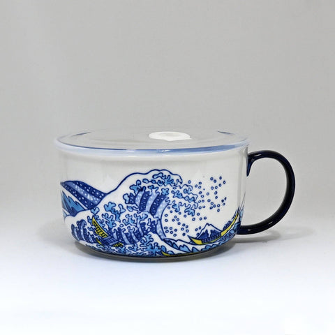 Great Wave Design 33oz Microwavable Bowl with Lid with Handle (4/16)