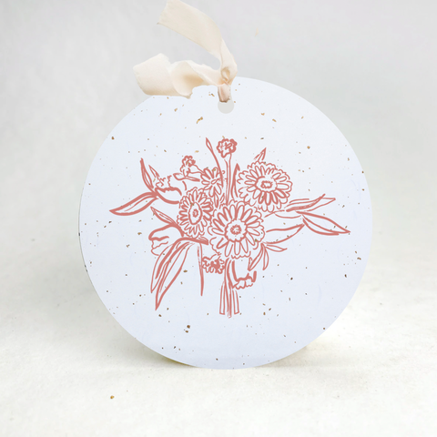 Plantable Seed Gift Tags / Ornaments - Flower Bouquet | 1 tag