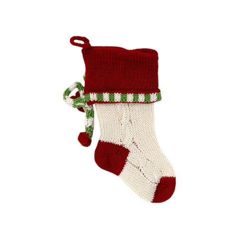 Mini Cable-Knit Bow Stocking