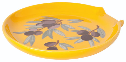100% Stoneware Olive Sprig Spoon Rest