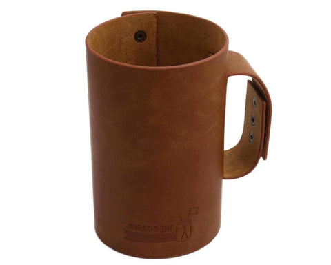 Faux Leather Sleeve with Handle | Pint