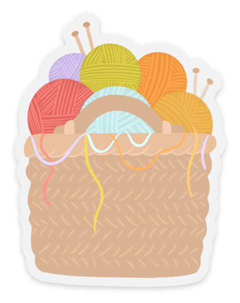 Removable Waterproof Sticker| Clear Yarn Basket