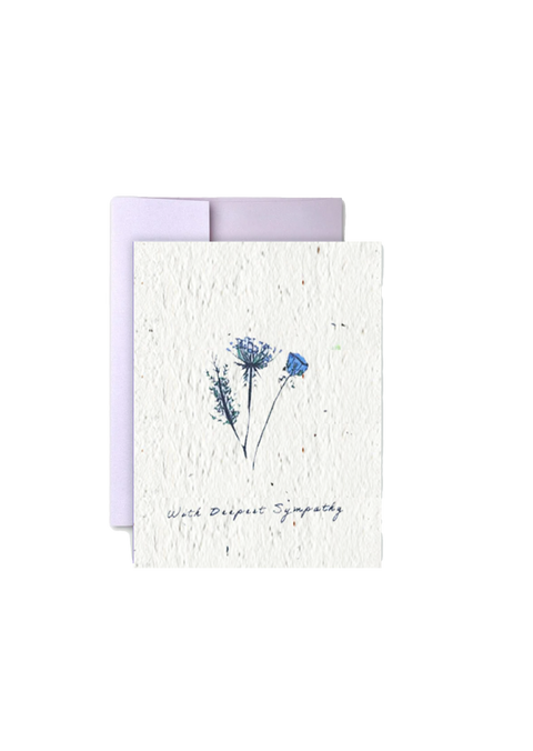 With Deepest Sympathy Wildflower Seed Paper Greeting Card