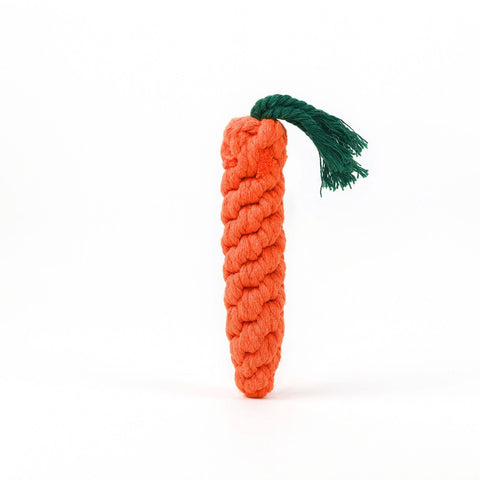 Handmade Sustainable Carrot Rope Chew Toys for dogs