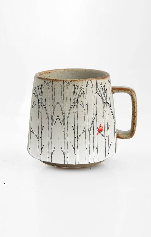 Cardinal In The Grove Stonewear Mug