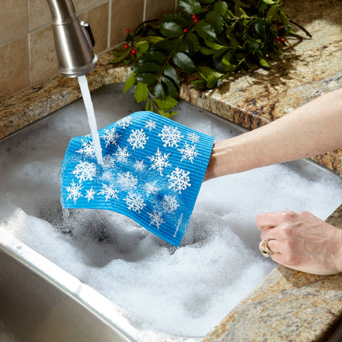 Snowflakes Swedish Dishcloth