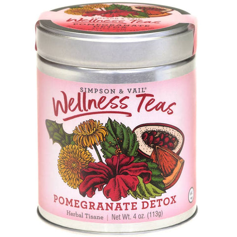 Pomegranate Detox Herbal Wellness Tea - 4 Ounce Tin