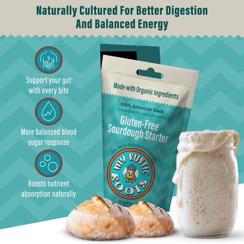 Organic, Non GMO GLUTEN FREE Sourdough Starter|  12 grams