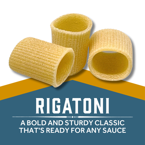 Rigatoni, BULK 10 lb case, Organic Durum Semolina Pasta
