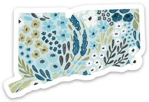 Connecticut State Floral Sticker 2.5x2.75in