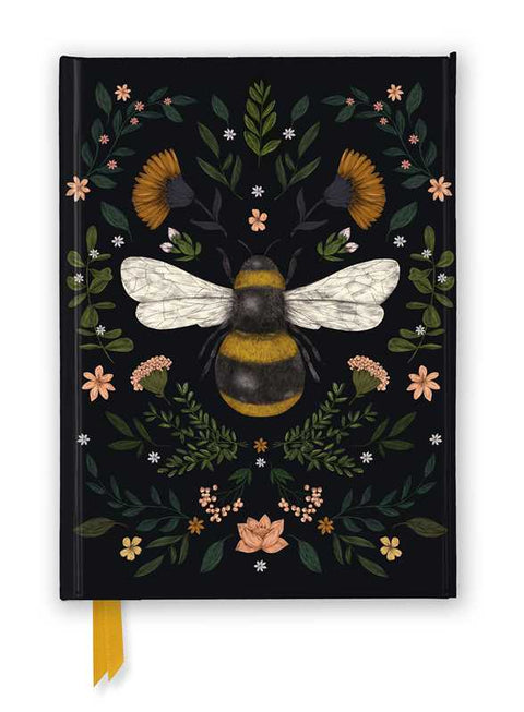Magnetic Flap Closure Lined Foiled Journal - Bee