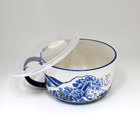 Great Wave Design 33oz Microwavable Bowl with Lid with Handle (4/16)