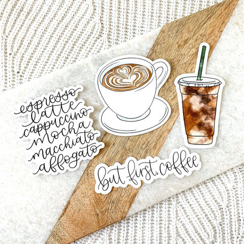Iced Coffee Sticker | 4x2in.