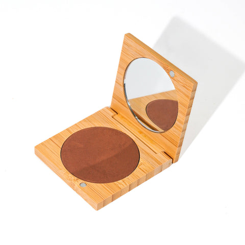 Non Toxic Sustainable Cream Bronzer in Bamboo Compact
