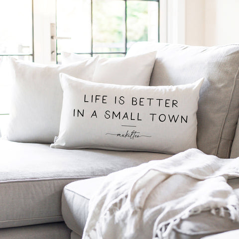 Better In A Small Town Custom Pillow Cover | Branford OR Guilford
