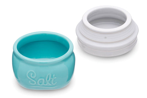 Mason Jar Salt Cellar - Blue Ceramic |8-Ounce