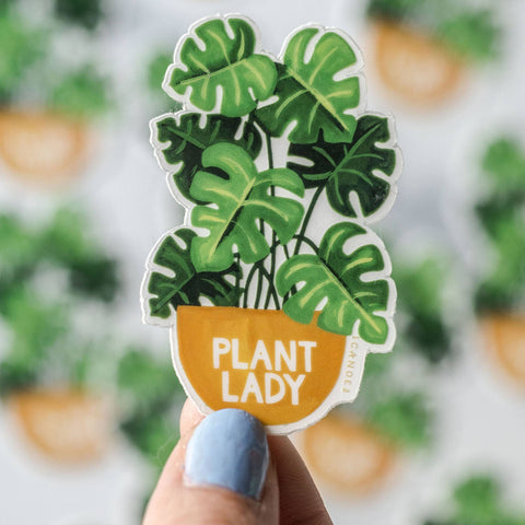 Plant Lady Clear Decal Sticker