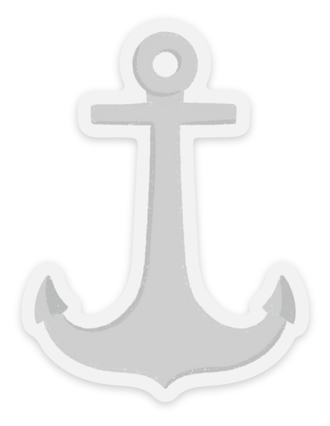 Clear Anchor Sticker 2.18×2.9in