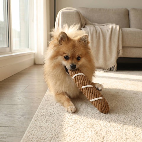 Handcrafted Baguette Pet Toy | Sustainable | Chew Toy