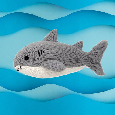 Handmade Knit Shark - Fair Trade Cotton Toy