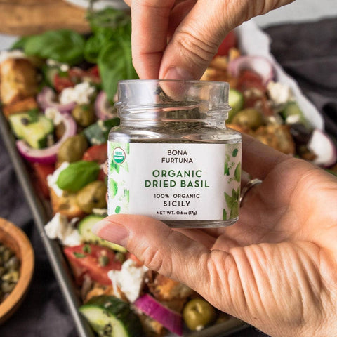 Organic Italian Grown Dried Basil