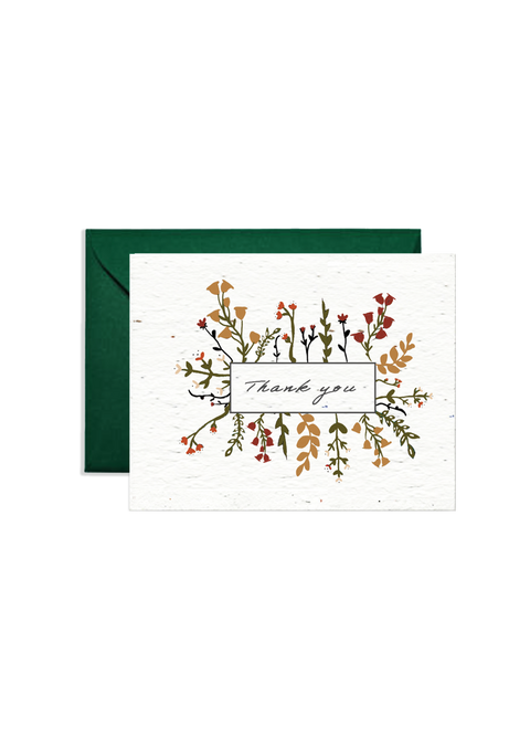 Thank You Wildflower Seed Paper Card