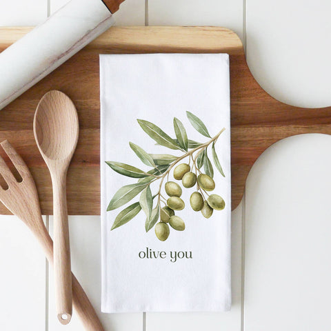 Olive You Tea Towel