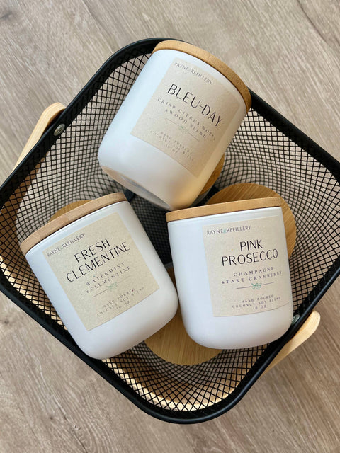 Non-Toxic Coconut Soy Wax Candle in Granite Vessel & Refills