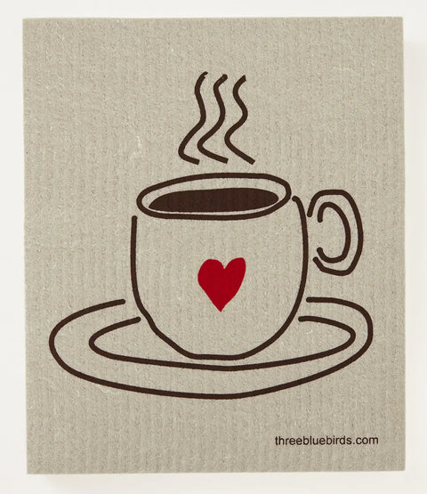 Hug in a Mug on Sand Swedish Dishcloth