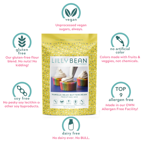 Vanilla Bean Buttercream Frosting Mix (Vegan & Gluten-Free)