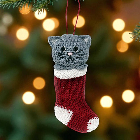 Handmade, Fair Trade Crochet Puppy and Kitten Ornaments