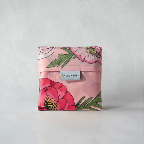 Reusable Shopping Bag | Pink Poppies