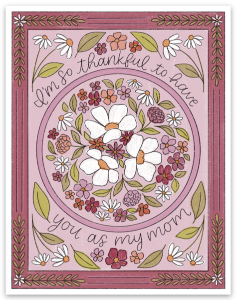 Thankful You're My Mom Sticker 3.5x2.7in