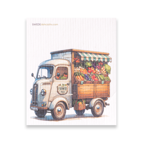 Swedish Dishcloth| Tan Farmers Market Truck