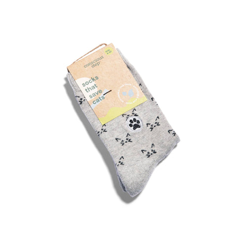 Kids Socks that Save Cats | Grey Kitties
