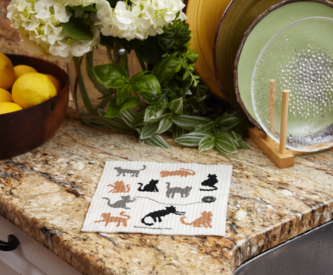 Cats Swedish Dishcloth