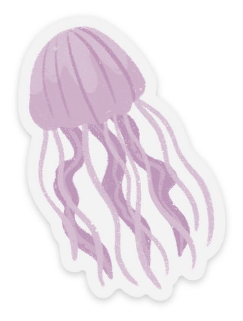 Clear Jellyfish Sticker 1.82×2.5in
